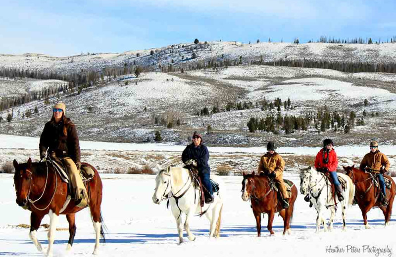 Horseback riding at C Lazy U Ranch.