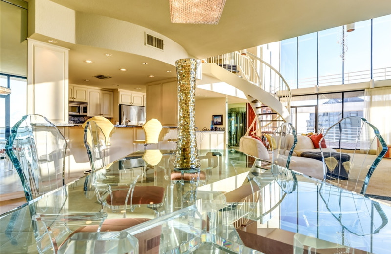 Rental kitchen at Padre Getaways.