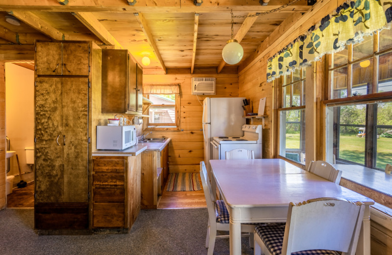 Cabin interior at Rising Eagle Resort.