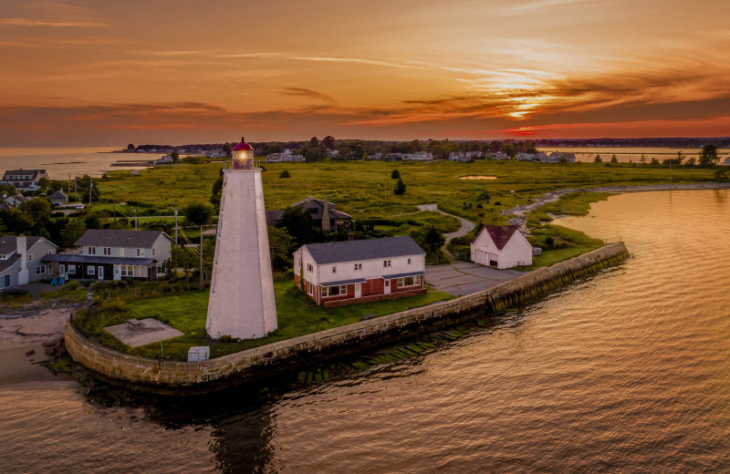 Exterior view of Saybrook Point Resort and Marina.