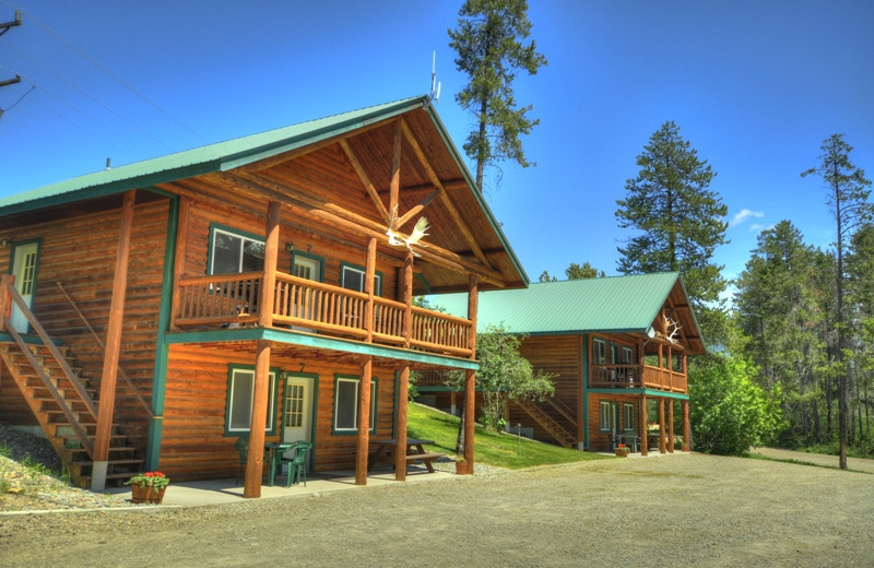 This is an outside view of our 2 bedroom cabins. Each two bedroom cabin can sleep up to 10 people comfortably. They are located only 1/2 mile from Glacier National Park