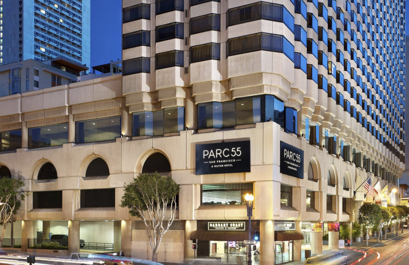 Exterior view of Parc 55 San Francisco - a Hilton Hotel.