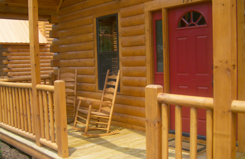 Cabin patio at White Oak Lodge & Resort.