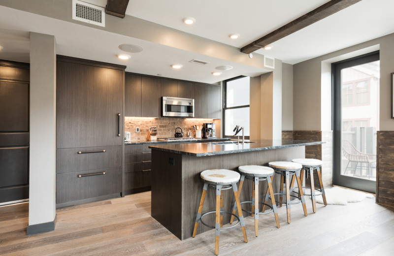 Rental kitchen at Natural Retreats Park City.