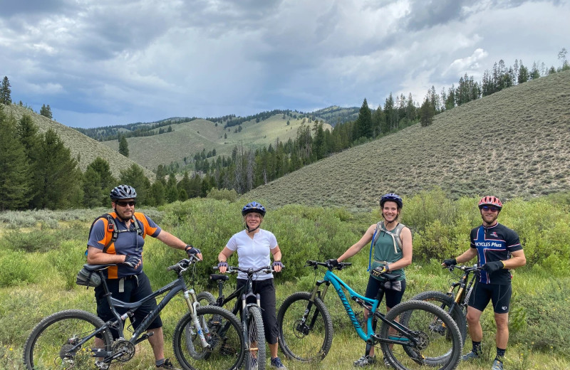 Biking at May Family Ranch.