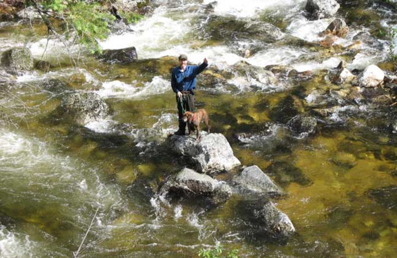 Crossing creek at Silver Spur Outfitters.