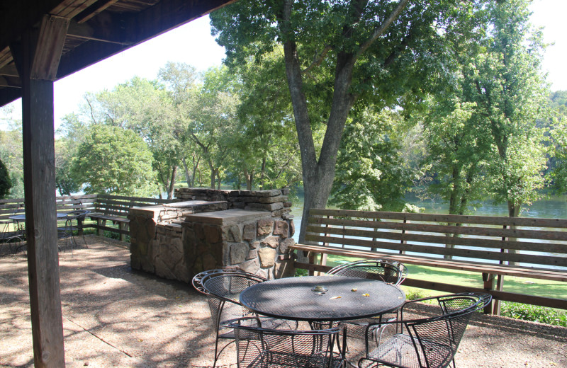 Patio at Gaston's White River Resort.