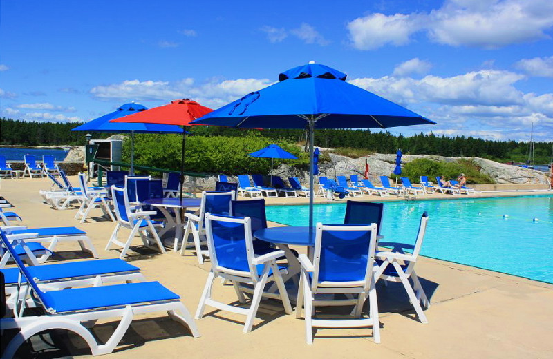 Outdoor pool at Sebasco Harbor Resort.