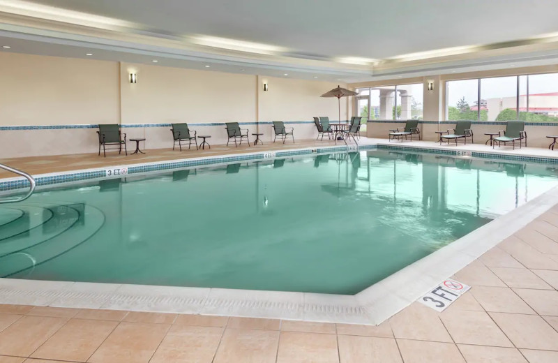 Indoor pool at Hampton Inn 