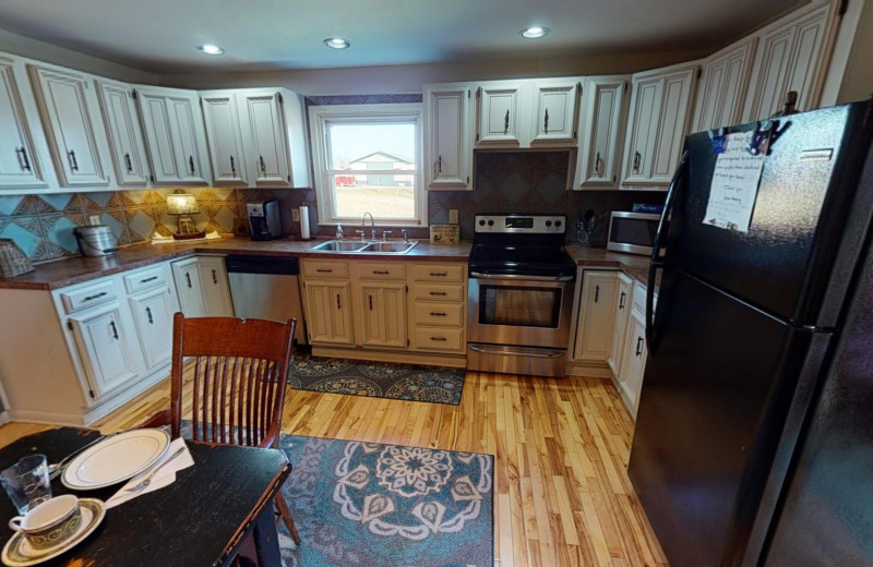 Cabin kitchen at 1st Choice Cabin Rentals.