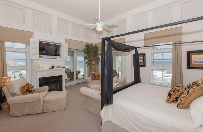 Rental bedroom at Sanctuary Vacation Rentals at Sandbridge.