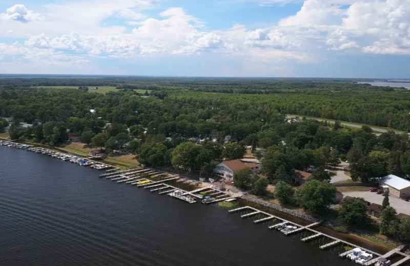 Aerial view of Adrian's Resort.