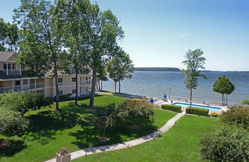 Lake view at Westwood Shores Waterfront Resort.