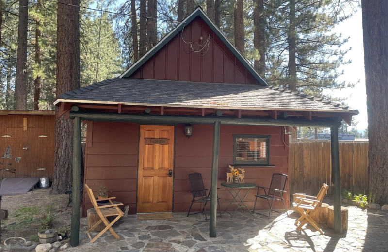 Cabin exterior view of Holly's Place.