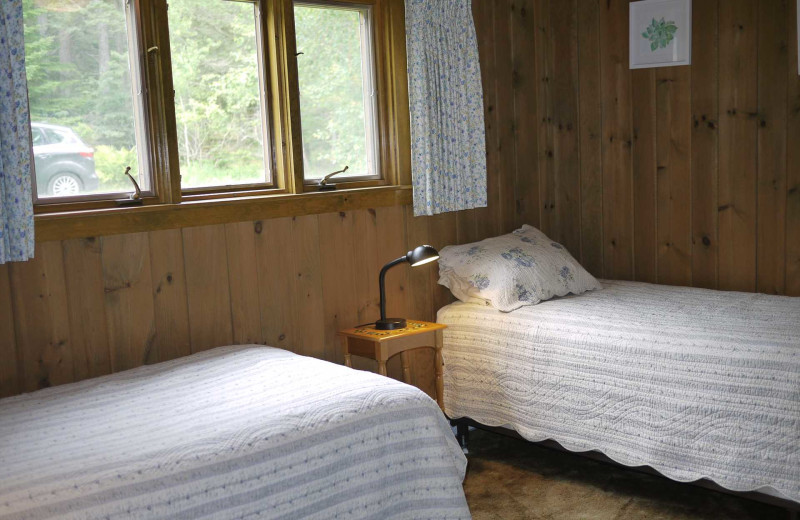 Rental bedroom at Acadia Cottage Rentals.