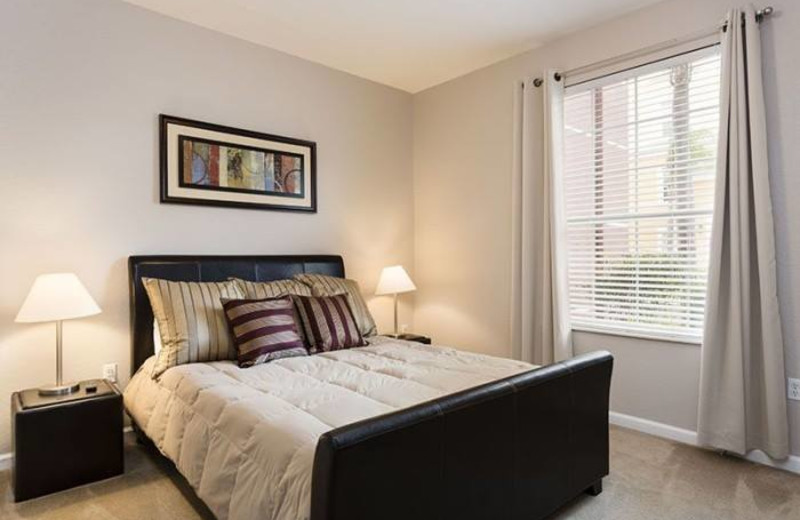 Vacation rental bedroom at Casiola Vacation Homes.