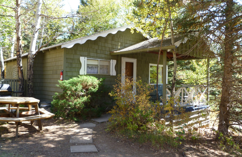 Cabin exterior at Workshire Lodge.