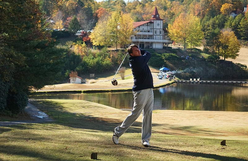 Golfing at Valhalla Resort Hotel.