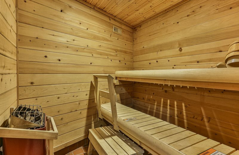 Rental sauna at Mountain Oasis Cabin Rentals.