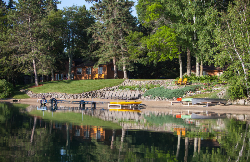 The beach at Half Moon Trail resort is groomed everyday and is a perfect spot for young swimmers with a gradual water depth and clean, clear water of Boot Lake. 