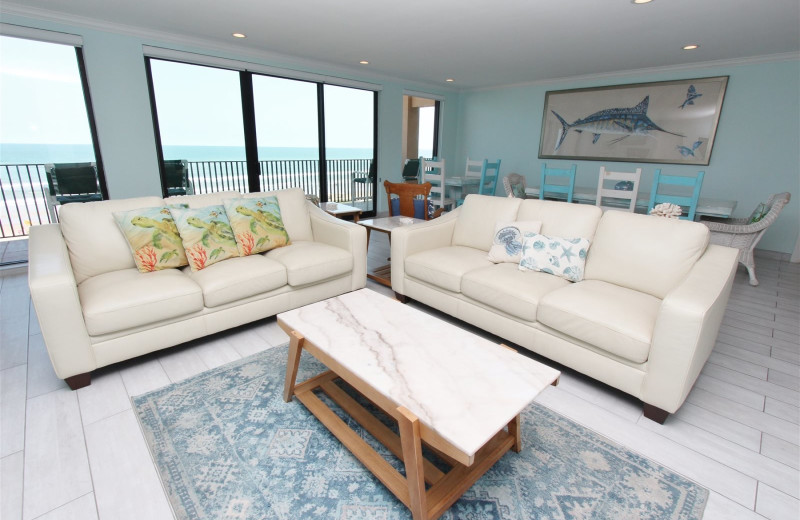 Rental living room at Seabreeze I.