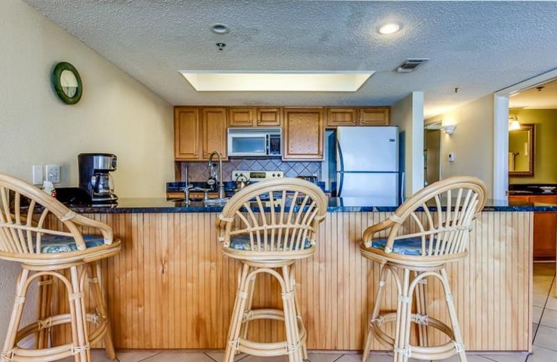 Rental kitchen at Holiday Villas III.