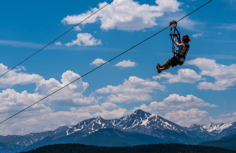 Zip line at Black Wolf Lodging.