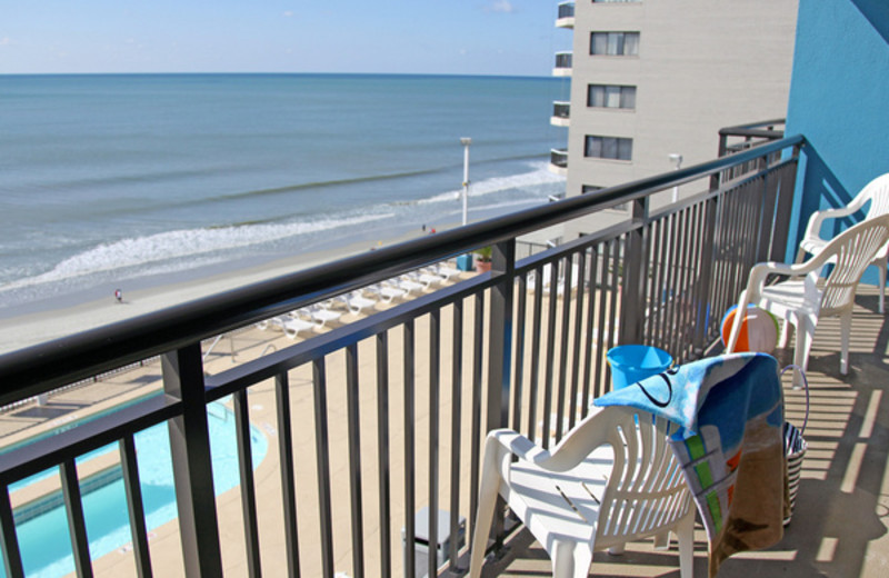 Balcony view at Grande Shores Ocean Resort.
