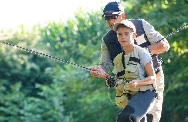 Fishing at Trail Lake Lodge.