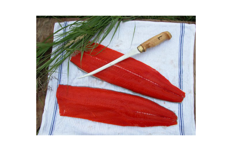 Fish fillet at Naknek River Camp.