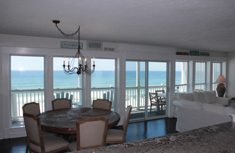 Rental dining room at Seagrove On The Beach Property Rentals.