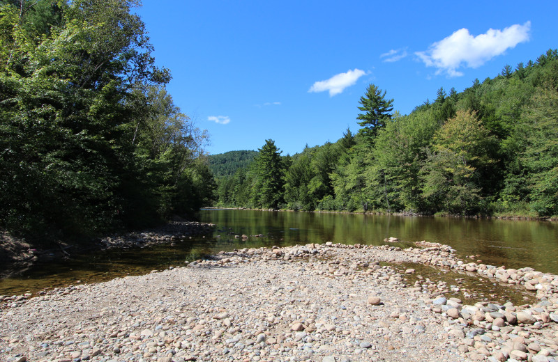 View of river at Attitash Mountain Village Resort.