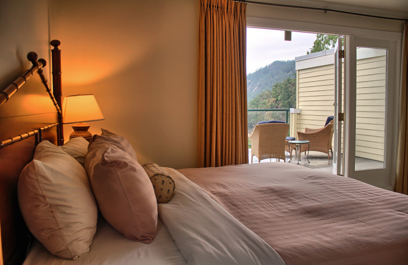 Guest bedroom at Poets Cove Resort & Spa.