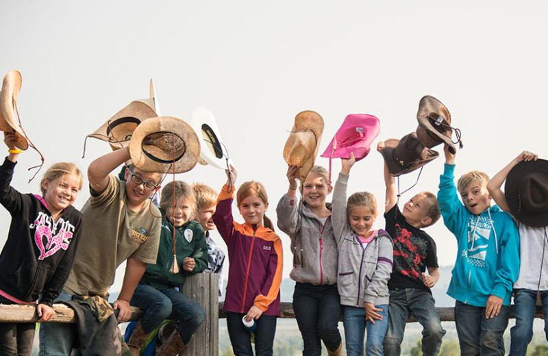 Kids at Triangle X Ranch.