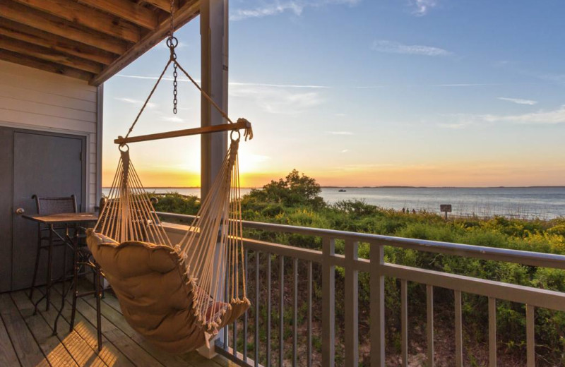 Rental balcony at Tybee Vacation Rentals.