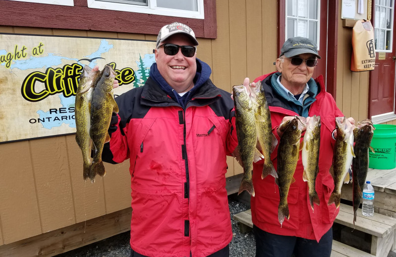 Fishing at Cliff Lake Resorts.