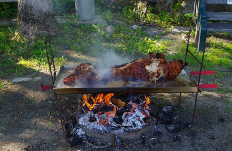 Pig roast at Deluxe Camp.