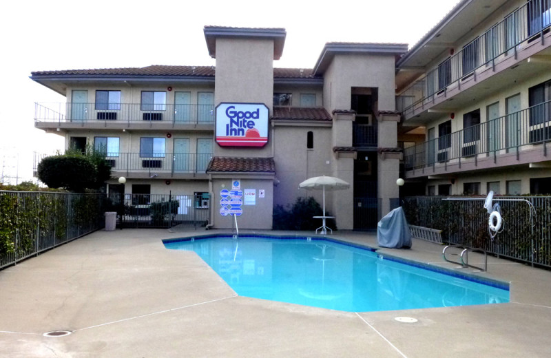 Outdoor pool at Good Nite Inn Sacramento.