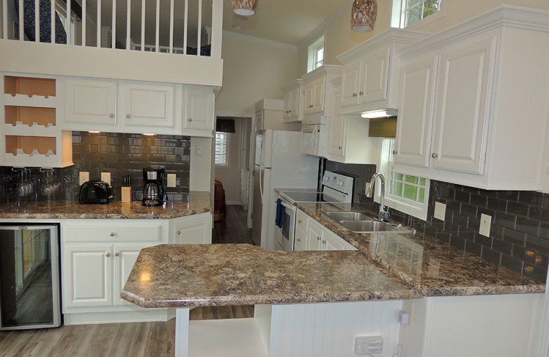 Cottage kitchen at Angel Rock Waterfront Cottages.