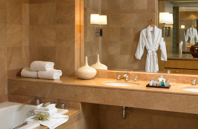 Guest bathroom at Inn at Laurel Point.