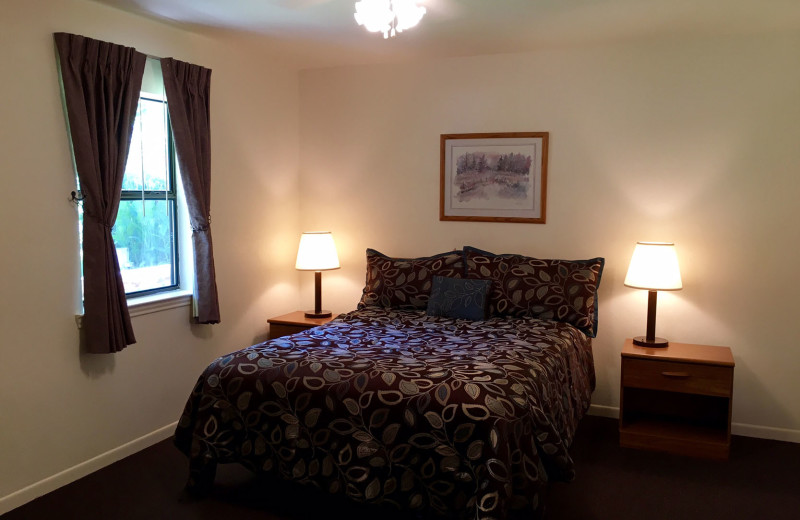 Condo bedroom at Heart of Texas Lake Resort.