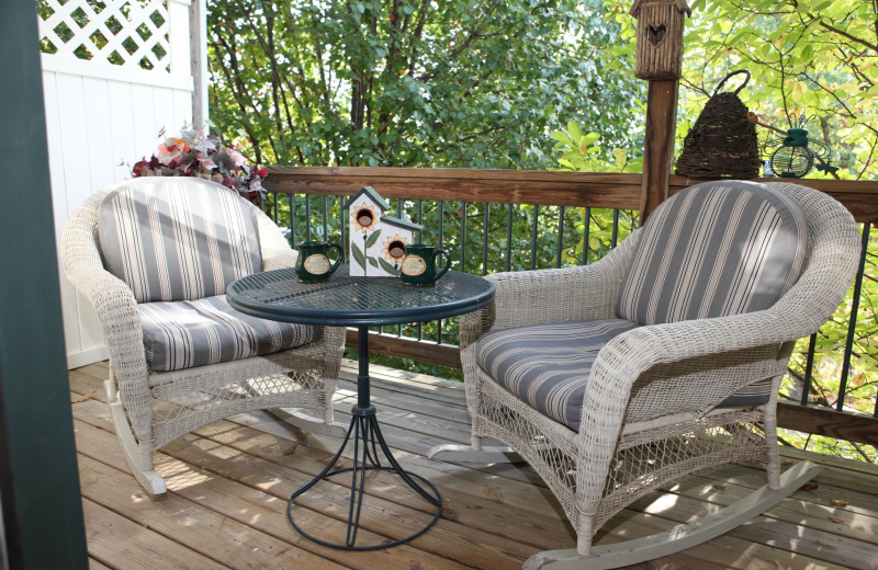 Porch at The Inn at Harbour Ridge Bed and Breakfast.