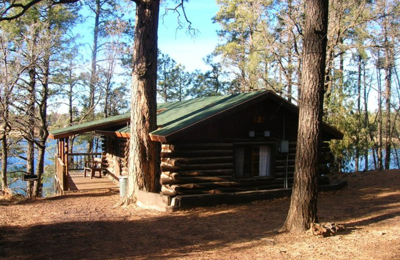 Cabin exterior at Lake Of The Woods.