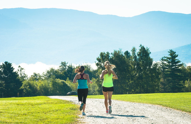 Jogging at Trapp Family Lodge.