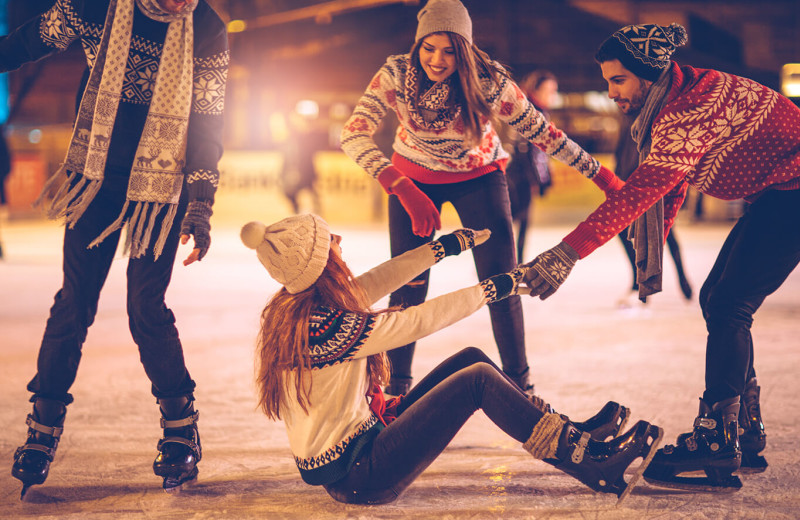 Ice skating at Durango Colorado Vacations.