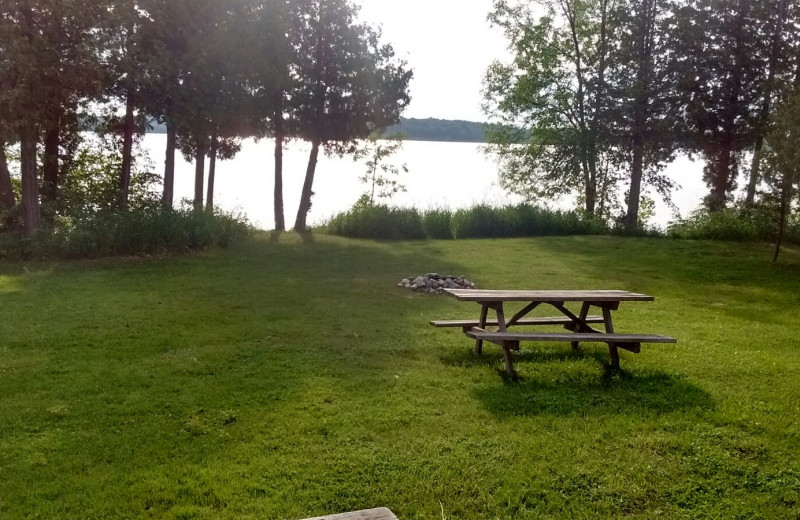 Picnic area at Evergreen Resort.