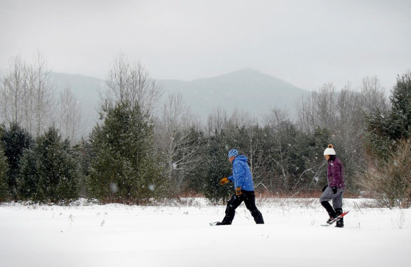 Snowshoeing at Adair Country Inn.