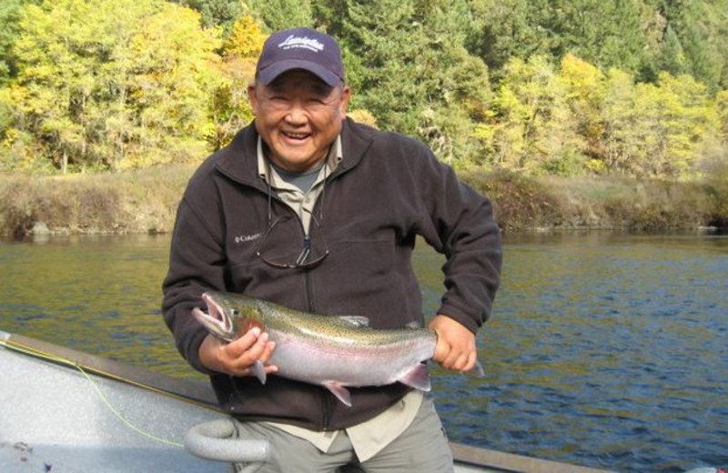 Fishing at Morrison's Rogue River Lodge.