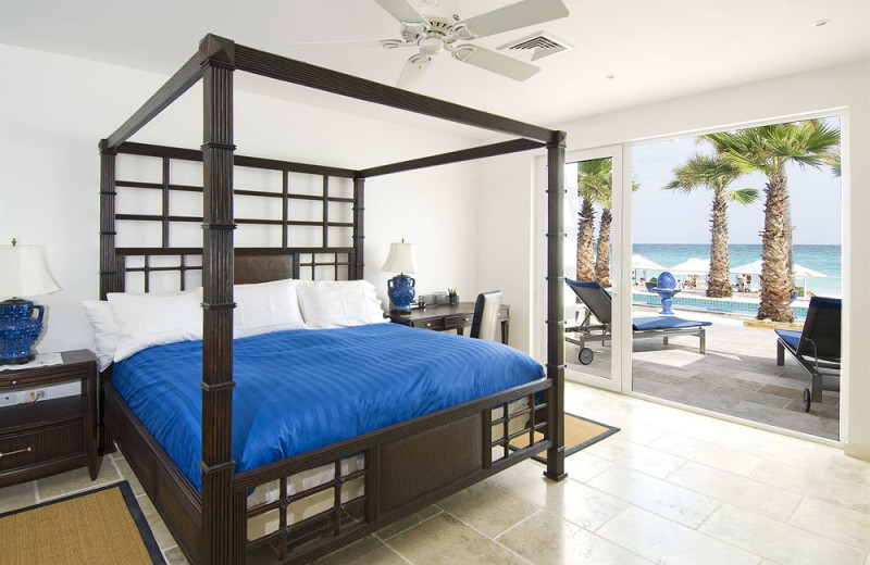 Vacation rental bedroom at Coral Beach Club.