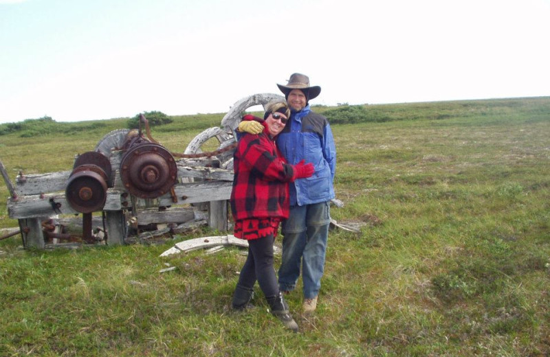 Couple at AkAu Alaska Gold & Resort.